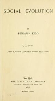 Cover of: Social evolution by Benjamin Kidd