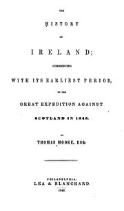 Cover of: The history of Ireland by Thomas Moore