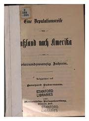 Eine deputationsreise von Russland nach Amerika vor vierundzwanzig jahren by Leonhard Sudermann