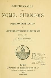 Cover of: Dictionnaire des noms