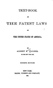 Cover of: Text-book of the patent laws of the United States of America.