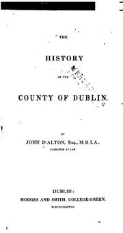 Cover of: The history of the county of Dublin.