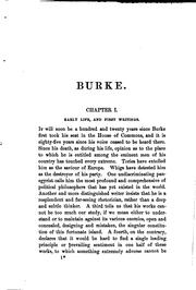 Cover of: Burke by John Morley, 1st Viscount Morley of Blackburn