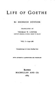 Cover of: Life of Goethe by Heinrich Düntzer