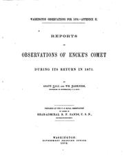 Cover of: Reports on observations of Encke's comet during its return in 1871.