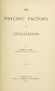 Cover of: The psychic factors of civilization