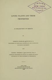 Cover of: Living plants and their properties: a collection of essays