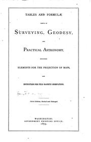 Tables and formulae useful in surveying, geodesy, and practical astronomy by Thomas Jefferson Lee