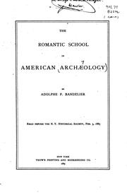 Cover of: The romantic school in American archæology