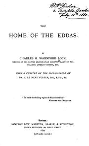 Cover of: The home of the Eddas.