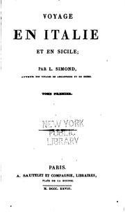 Cover of: Voyage en Italie et en Sicile