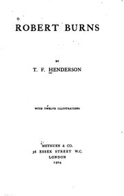 Cover of: Robert Burns by T. F. Henderson