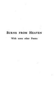 Cover of: Burns from heaven: with some other poems