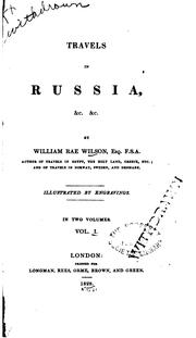 Travels in Russia by William Rae Wilson