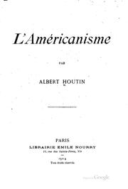L' américanisme by Albert Houtin