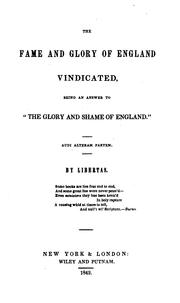 Cover of: The fame and glory of England vindicated by Brown, Peter