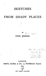 Cover of: Sketches from shady places