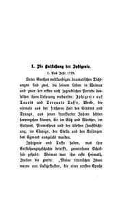 Cover of: Goethes Iphigenie: Festvortrag gehalten in Weimar bei der dritten generalversammlung der Goethe-gesellschaft