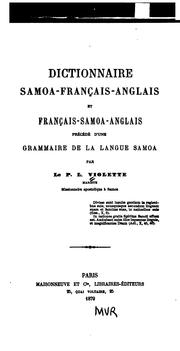 Dictionnaire samoa-français-anglais et français-samoa-anglais by Louis Violette