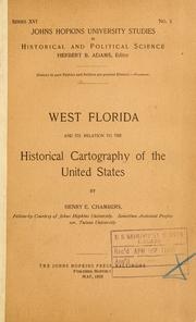 Cover of: West Florida and its relation to the historical cartography of the United States
