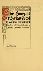 Cover of: The song of our Syrian guest