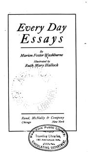 Cover of: Every day essays