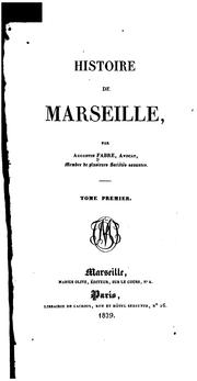 Cover of: Histoire de Marseille