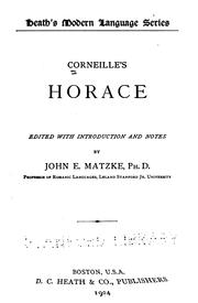 Cover of: Corneille's Horace by Pierre Corneille