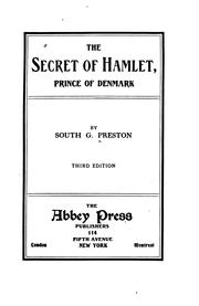 Cover of: The secret of Hamlet, prince of Denmark