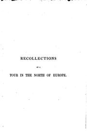 Cover of: Recollections of a tour in the North of Europe in 1836-1837. | Londonderry, Charles William Vane Marquis of