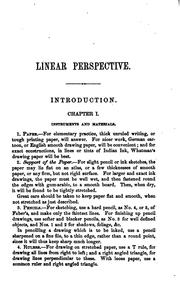 Cover of: A manual of elementary problems in the linear perspective of form and shadow: or the representation of objects as they appear, made from the objects as they are. In two parts.