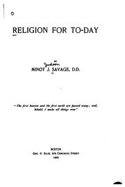 Religion for to-day by Minot J. Savage