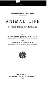Cover of: Animals: a text-book of zoology