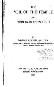 Cover of: The veil of the temple: or, From dark to twilight