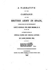 Cover of: A narrative of the campaign of the British Army in Spain by James Carrick Moore