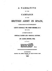 Cover of A narrative of the campaign of the British army in Spain