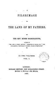 Cover of: A pilgrimage to the land of my fathers.