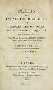 Cover of: Précis des événemens militaires, ou Essais historiques sur les campagnes de 1799 à 1814