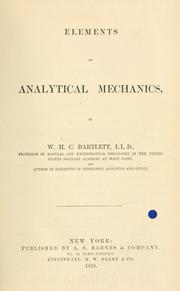 Cover of: Elements of analytical mechanics by W. H. C. Bartlett