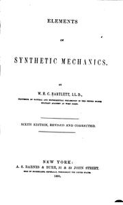 Cover of: Elements of synthetic mechanics.