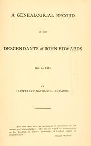 Cover of: Genealogical collections concerning the Scottish house of Edgar.