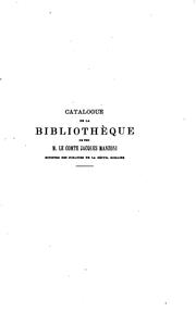 Catalogue de la bibliothèque de feu M. le comte Jacques Manzoni .. by Manzoni, Giacomo