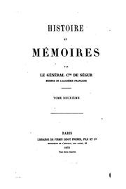 Cover of: Histoire et mémoires