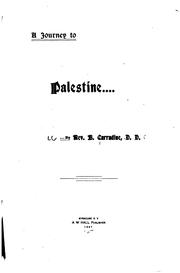 Cover of: A journey to Palestine.