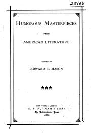 Cover of: Humorous masterpieces from American literature