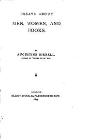 Cover of: Essays about men, women, and books by Augustine Birrell
