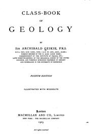 Cover of: Class-book of geology by Archibald Geikie