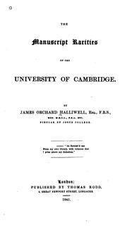 Cover of: manuscript rarities of the University of Cambridge
