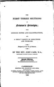 Cover of: The  first three sections of Newton's Principia by Sir Isaac Newton