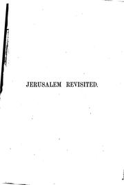 Cover of: Jerusalem revisited.